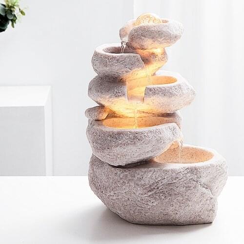 Rockery water fountain indoor transfer money table before the typhoon water wheel opening to send gifts