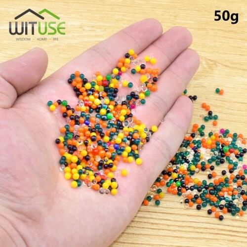 WITUSE 50g/bag Home Decor Pearl Shaped Water Beads Bio Gel Ball Mud Grow Magic Jelly Balls Crystal Soil For Flower Wedding Decor