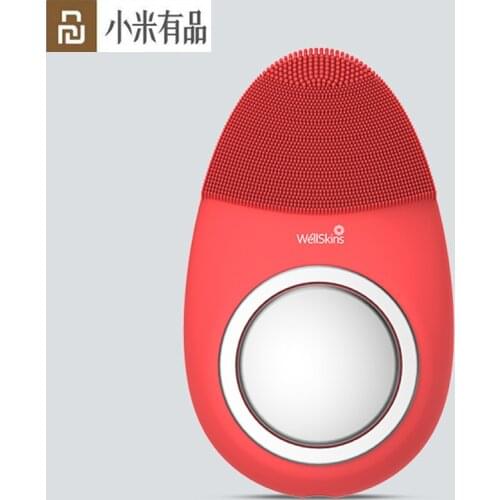 Youpin Wellskins JM62 Warm Feel Facial Cleansing Brush Remove Blackhead Pore Cleaner Sonic Silicone Waterproof Cleanser