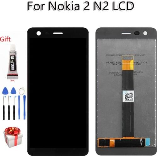 AAA Quality For Nokia 2 N2 TA 1007 1029 1023 1035 1011 LCD Display Touch Screen Digitizer Assembly Replacement Free Tools