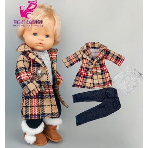 16 inch Nenuco Doll winter Clothes long coat Fit Ropa Y Su Hermanita 16" Baby new born sister Doll woolen jacket