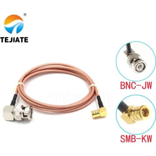 1PCS TEJIATE Adapter Cable BNC To SMB Type BNCJW Convert SMBKW 8-90CM 1M 1.5M 2M Length Connector RG316 Wire