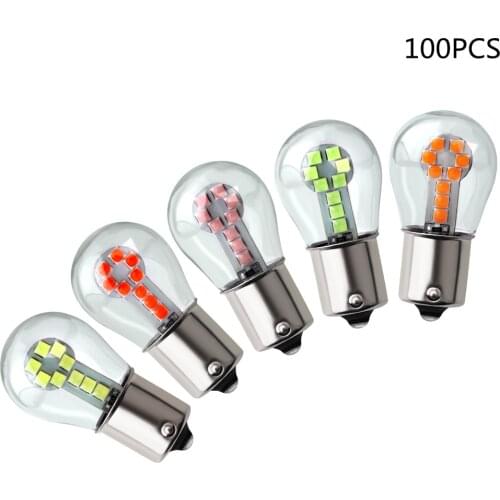 10pcs 1156 BA15S P21W Led 1157 BAY15D P21/5W Bulbs Ampoule R5W R10W 18SMD 800LM Car Fog Lights DRL Turn Signal Lamp 12V White