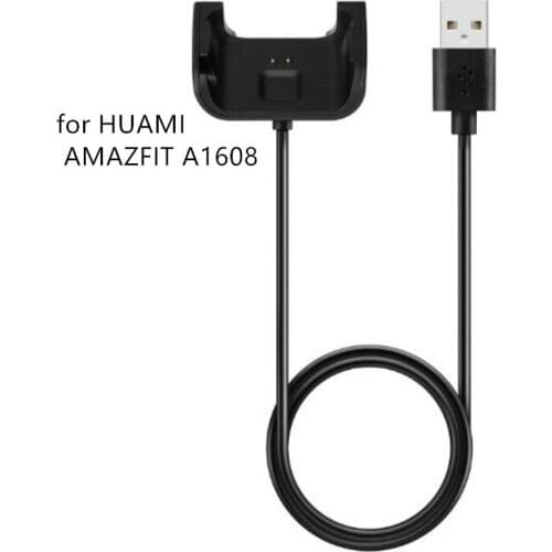100pcs 1M for Huami smartwatch A1608 Charger Data Cable Charging Dock Cradle For Xiaomi Huami Amazfit Youth Charger Compatible