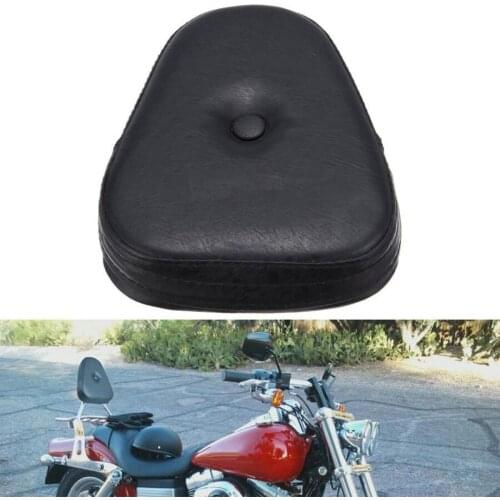 1x Motorcycle Black Sissy Bar Rear Backrest Cushion Rest Pad For Choppers Touring Cruiser Custom
