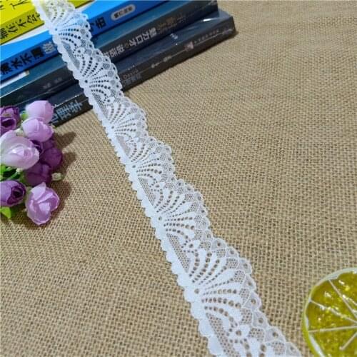 3.6cm S2689 Whosale Colorful Spandex Nylon Elastic stretch Silver lace knit trim indonesia for bridal dress