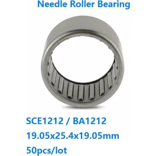 50pcs/lot SCE1212 BA1212 Inch size19.05x25.4x19.05 mm Drawn Cup Needle Roller Bearing