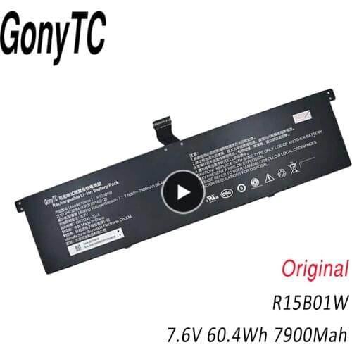 GONYTC R15B01W New Laptop Battery For Xiaomi Pro 15.6" Series Notebook 7.6V 7900mAh 60.04WH
