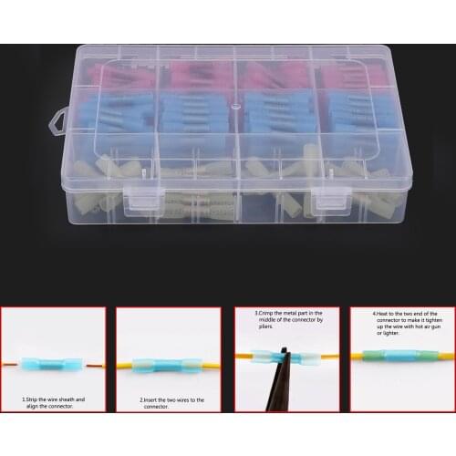 Areyourshop 220PCS Heat Shrink Assorted Waterproof Wire Connectors 22 AWG - 10 AWG Marine Automotive Car