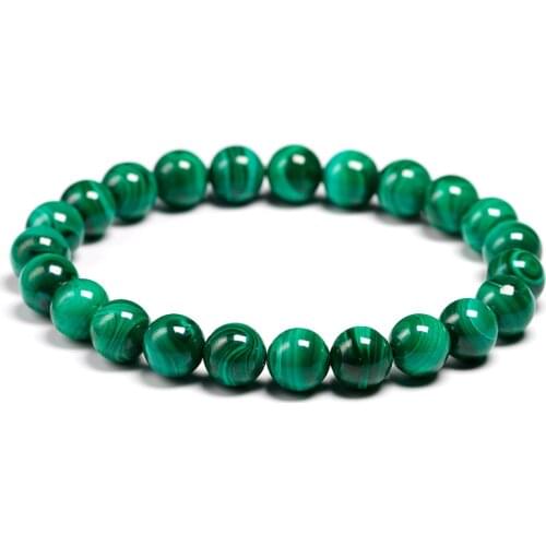 AAAAA Natural Malachite Bracelet Women Jewelry Natural Stone Stretch Couple Bracelet For Men Malachite Gem Beads Bracelets