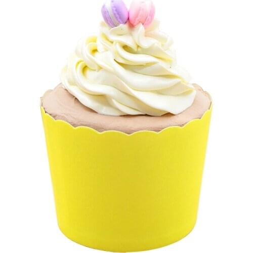50PCS Pure Color Yellow White Red Purple Paper Cupcake Liner Baking tool Muffin Cup Case Tray Cake Mold wedding birthday party