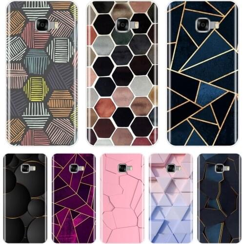 Case For Samsung Galaxy C9 C7 C5 Pro Silicone Soft Luxury Geometry Aesthetic Fashion Back Cover For Samsung C5 C7 C8 Phone Case