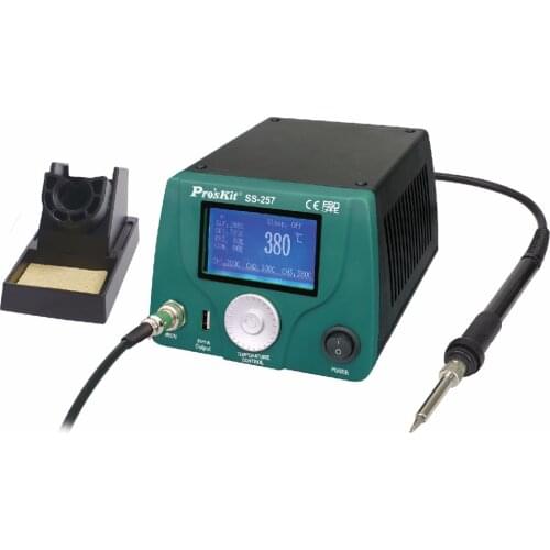 SS-257H ProsKit LCD Digital Intelligent Temperature Control Soldering Station Anti-Static LeadFree Maintenance Electric Welding