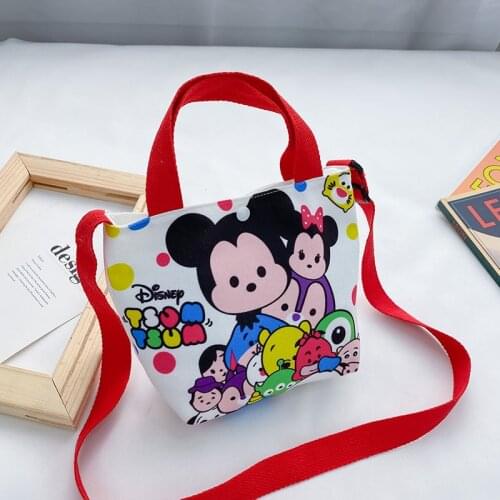 Disney Mickey Minnie PU Printed Bag Mini Crossbody Bags Cartoon Anime Winnie The Pooh Bag Girls Messenger Bag Girl Birthday Gift