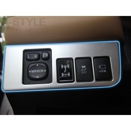 For Toyota RAV4 RAV 4 2016 2017 Rearview Mirror Switch Button Adjust Cover Trim Interior Car Styling ABS Chrome Decor Frame