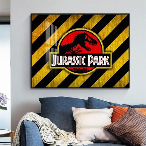 Canvas Poster Silk Fabric Jurassic Park Movie Custom Classical Picture Retro Prints Home Decor20-1005-20