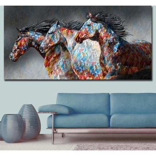 70x140cm Running Horse Canvas Painting,Big Size Canvas Wall Art,Scandinavian poster Printing,Cheap drop shipping canvas prints