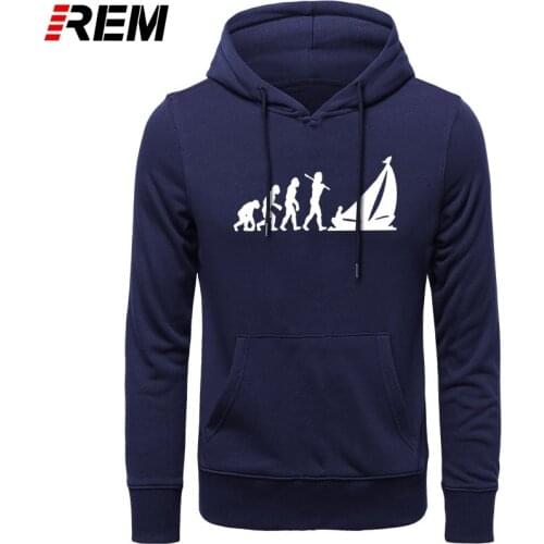 REM Hoodies Sailing Evolution Sailing By Stencil Beach Long Sleeves Awesome Graphic Cotton Male Hoodies, Sweatshirts