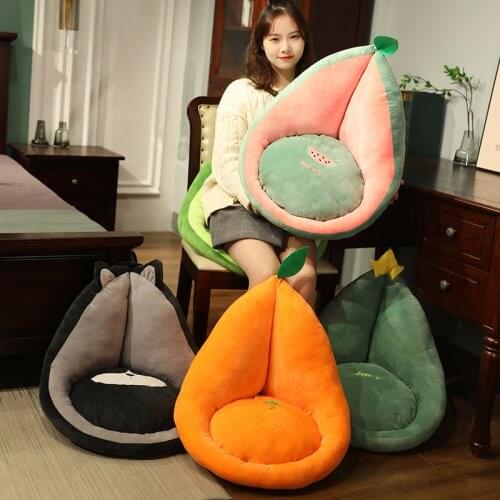 13 Styles Cat Avocado Cactus Plush Seat Cushion Indoor Floor Stuffed Sofa Colorful Animal Decor Pillow For Children Grown Gift