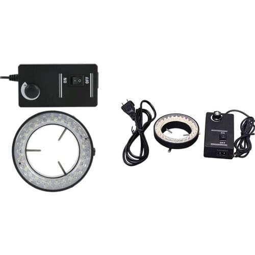 Quality Adjustable 56 LED Ring Light Lamp 6500K 90V-240V for Stereo Microscope Trinocular Microscope Video Camera