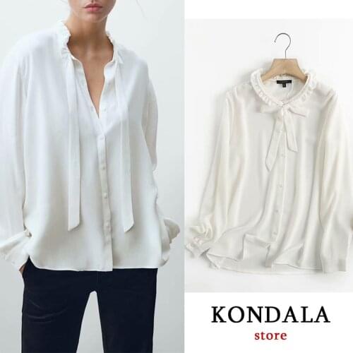 Блузки с галстуком KONDALA China At AliExpress