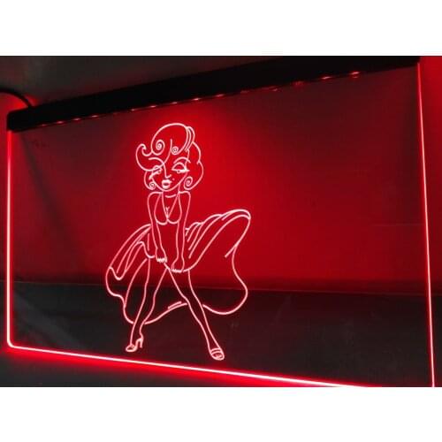 LK072- Marilyn Monroe Sexy Girl Famous LED Neon Light Sign home decor crafts