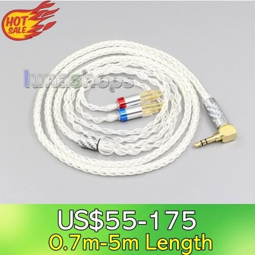 LN006340 99.99% Pure Silver XLR 3.5mm 2.5mm 4.4mm Earphone Cable For Sennheiser HD580 HD600 HD650 HDxxx HD660S HD58x HD6xx