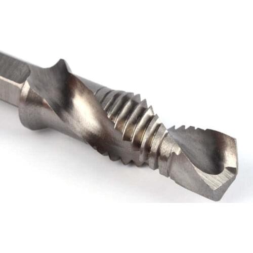 M10 HSS 1/4" Hex Shank Drill & Tap Taper Drill Bits Power Tool Part Diamond Drill Coated HSS Drill Saw Carpenter