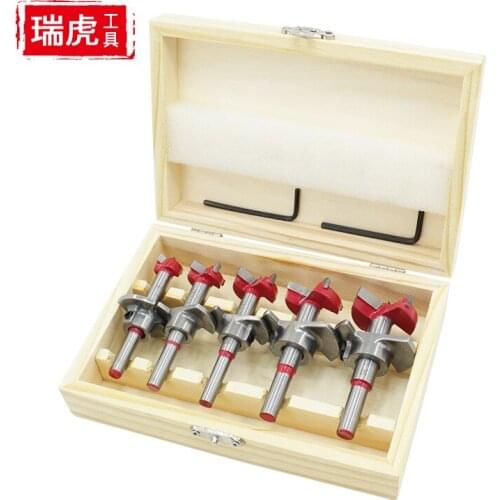 Positioning Woodworking Hole Opener Set Carbide Flat Wing Drill Adjustable Hinge Reamer 15-35mm