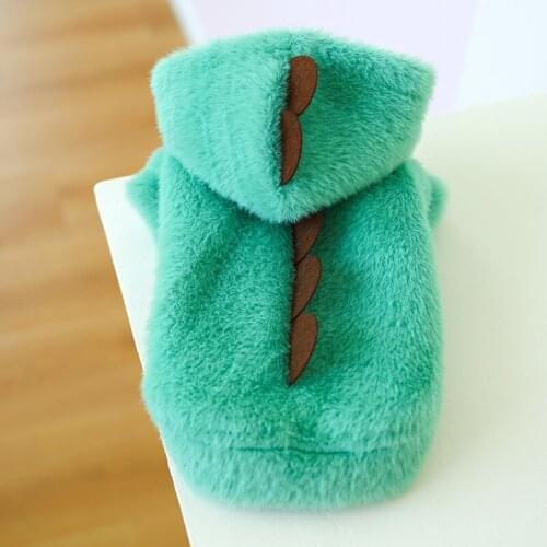 New Pet Dog Clothes Warm Winter Green Flying Dragon Hoodie Dog Coat Jumpsuits Dog Chihuahua for Small Dog Outfit Product Apparel