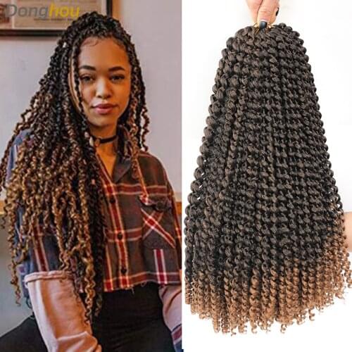 Ombre Brown 1b 27 1b 30 Two Tone Color Passion Twist Hair Pre Twist Afro Kinky Curly Crochet Synthetic Braiding Hair Extensions