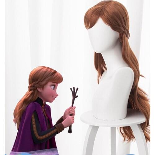 Princess Cosplay Wig Olafs Adventure Cosplay Wig Mix Blonde Braid Long Synthetic Hair Girls Women