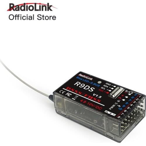 Radiolink R9DS RC Receiver 9 Channels Flight Information Transmission SBUS/PWM/PPM Signal Compatible with AT9 AT9S AT10II AT10