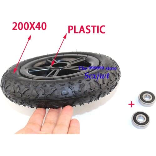 Size 200X40 folding bicycle tyre rubber tyre scooter car motorcycle accessories babys car 8 inch WHEEL RIM WITH INNER TIRE