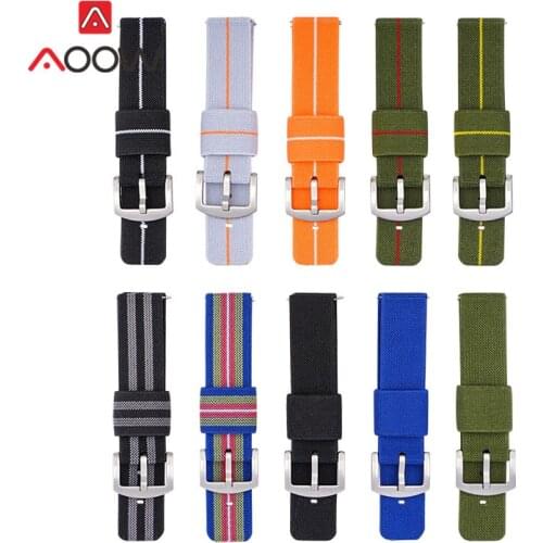 20mm 22mm Woven Nylon Strap Quick Release Men Sport Replacement Wrist Band for Samsung S3 Huawei Watch GT 2 46mm Amazfit GTS 2e