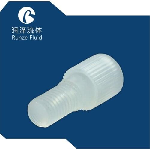 PP PTFE Plastic Joint Plug Thread 1 / 4-28UNF, M6 Prevents Fluid Flow