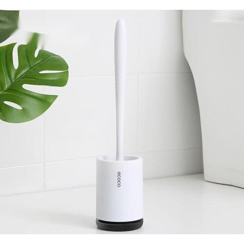 Silicone TPR Toilet Brush And Holder Quick Drain Cleaning Brush Tools For Toilet Household WC Bathroom Accessories Sets