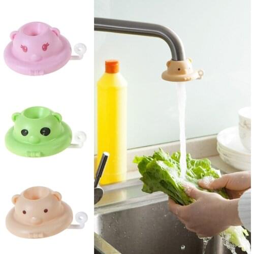 Silicon Faucet Sprayer Cute Animal Splash Shower Bathroom Water-saving Tap Sprayer Faucet Extender Device Kitchen Accessories