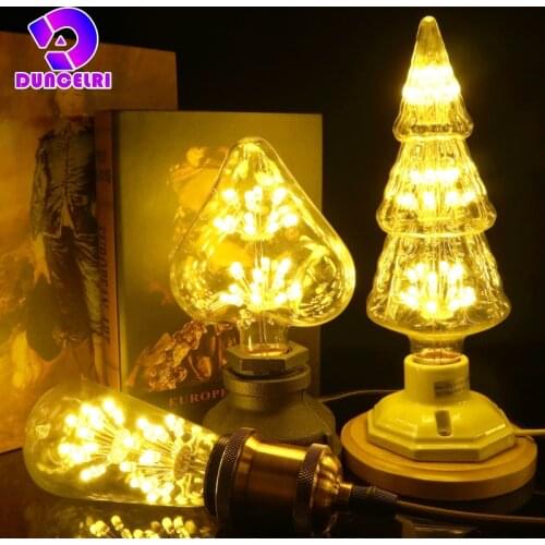LED Bulb E27 Starry Sky Decoration 3W AC110V 220V Vintage Edison Light Bulb Star Lamp Holiday Night Light Novelty Christmas Tree