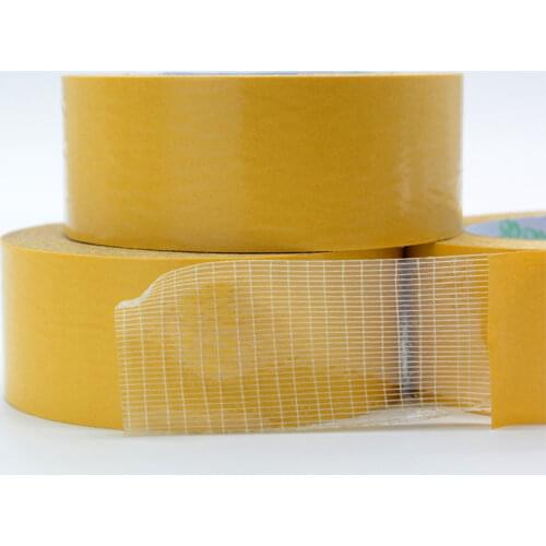 20M Waterproof Double Sided Tape Mesh Fiber Temperature Heat Resistant Strong Tape Carpet Floor Glass No Trace Sealing Adhesive