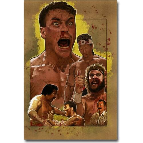 W137 Bloodsport Blood Sport Van Damme Movie Silk Fabric Wall Poster Art Decor Sticker Bright