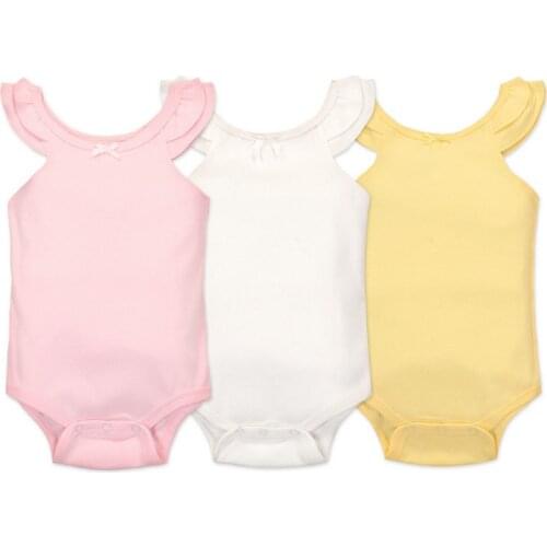 Y451 baby clothes summer dress new candy color small flying sleeves vest clothing small princess cute cotton girl baby clothes