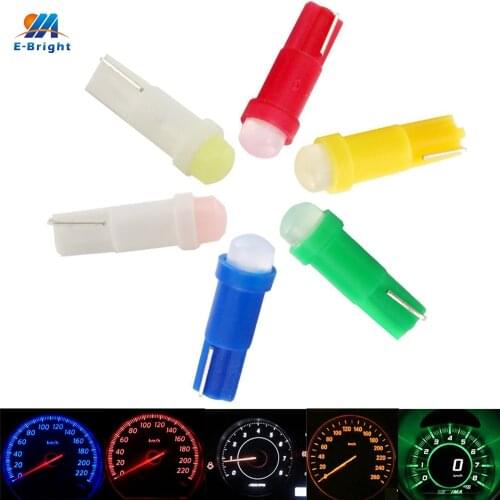 YM E-Bright 300Pcs/lot T5 F10 1W Ceramic Auto LED Light t5 Led Dashboard Lights Auto Dashboard Gauge LED Light Bulbs 12V Led