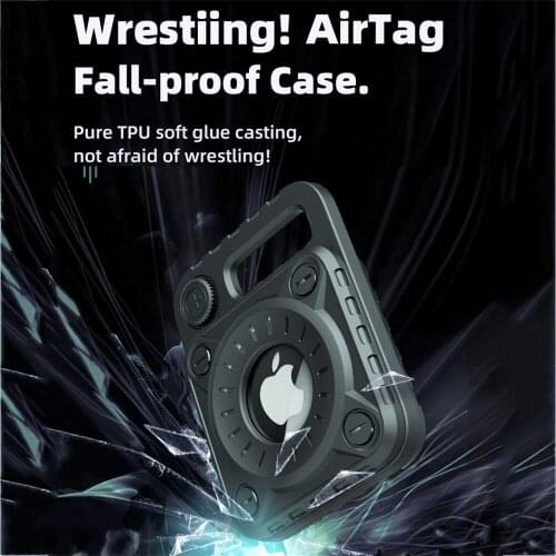 For Airtags Anti-lost Locator Punk TPU Anti-drop Keychain Protective Cover For Aircovered Smart Accessories For Airtag Tool