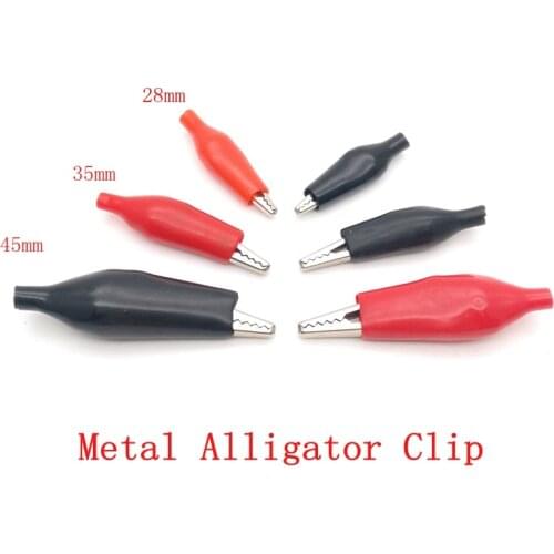 60pcs alligator clips 28mm 35mm 45mm crocodile clips(red+black each 10pcs) ppingalligator clips kit