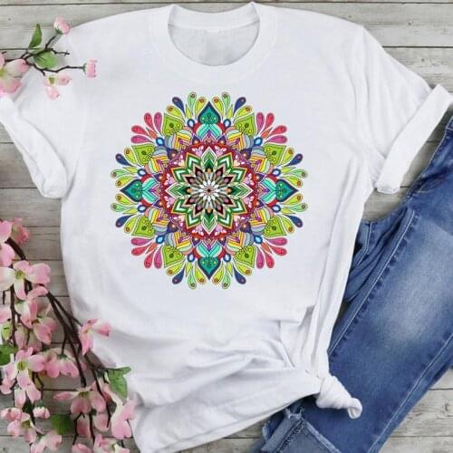Women Sweet Floral Ladies Short Sleeve Printing Summer Fashion Lovely Clothes Print Short Sleeve Tops Tees Tshirt T-Shirt