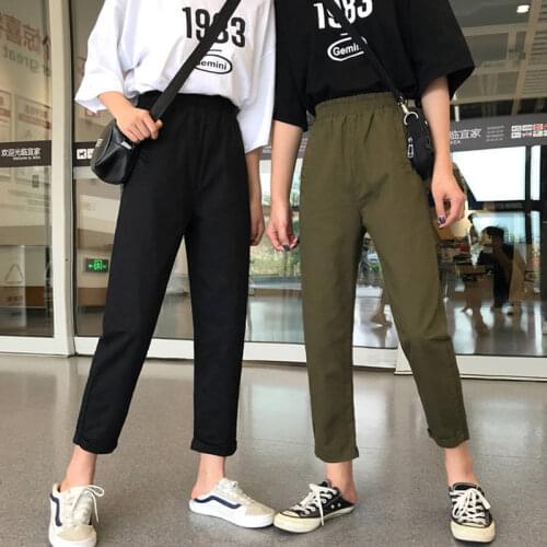 Women Pants Spring Summer Pants For Women Loose Cropped Casual Working Pants Women Pantalones De Mujer