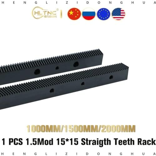 1000mm 1.5Mod 15*15 1000mm 1500mm 2000mm Gear rack Precision cnc zipper straight teeth Toothed rack for cnc engraving machine