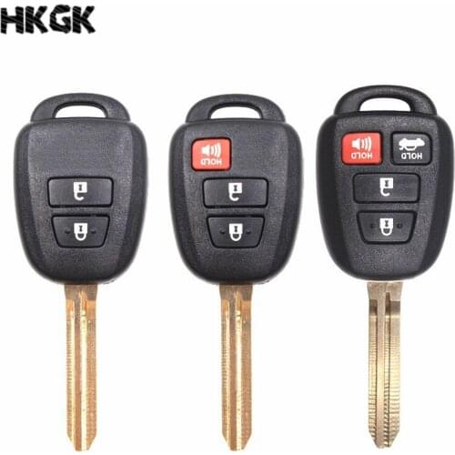 2/3/4 Button for For Toyota Corolla Camry Reiz New Vios RAV4 Crown Key Replacement Remote Car Key Shell Case TOY43 Blade NO logo