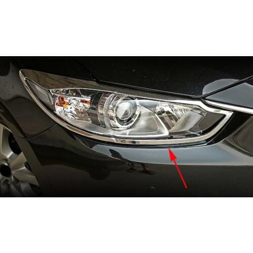 2013 ABS Chrome Front headlight Lamp Cover For Mazda 6 ATENZA 2013 2014 2015